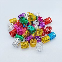 Inele din metal pentru codite afro RNG28CC Mixte, Set 30 bucati